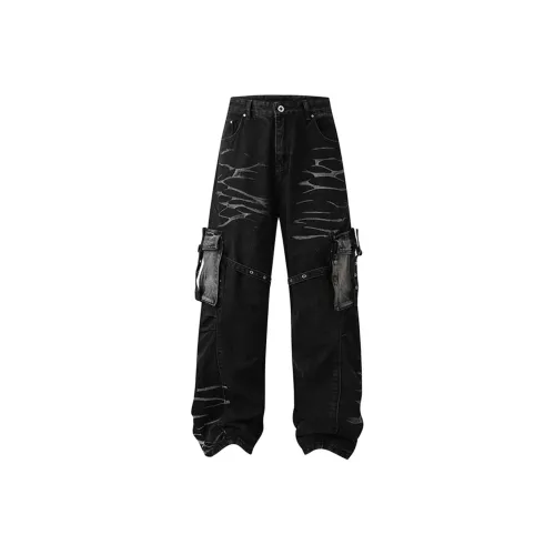 Черные унисекс джинсы