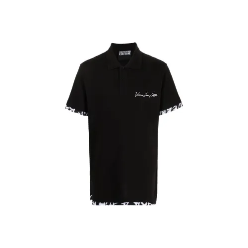 VERSACE JEANS COUTURE Мужская черная поло