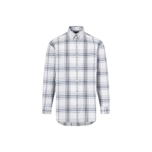 Tommy Hilfiger Серо-белая клетка Мужская рубашка