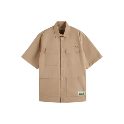 Scotch Soda FW24 Рубашка Мужская Песочного цвета