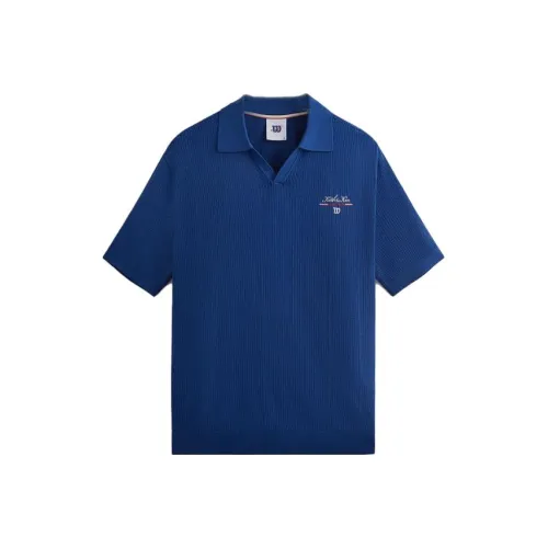 KITH Collaboration X Wilson Co Branded Series Blue Men's Polo