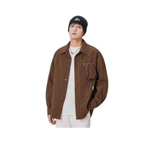 ALL IN Рубашка Унисекс Кофейно-коричневый