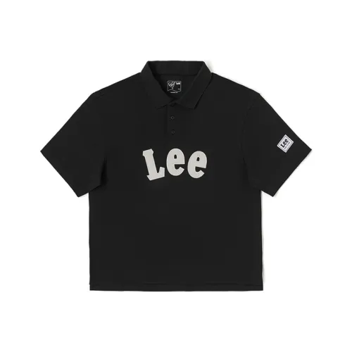 Lee Черное Унисекс Поло