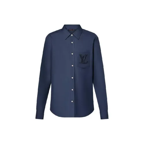 LOUIS VUITTON SS24 Рубашка Мужская Темно-синяя