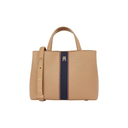 Tommy Hilfiger TH Monogram Полиуретан Тоут Сумка Сумка для покупок Сумка на плечо Сумка Женская Коричневая