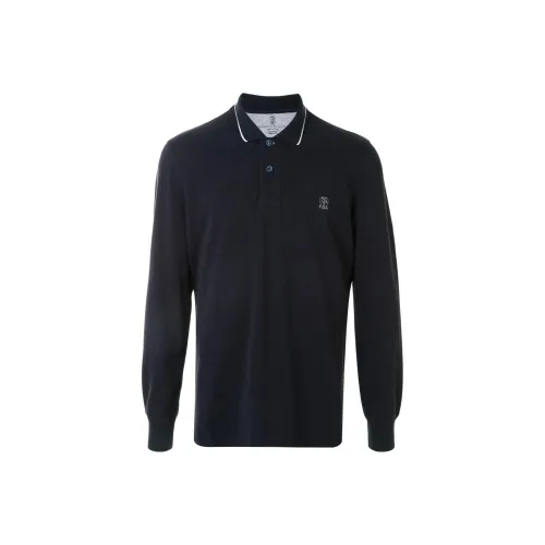 BRUNELLO CUCINELLI Blue Men's Polo
