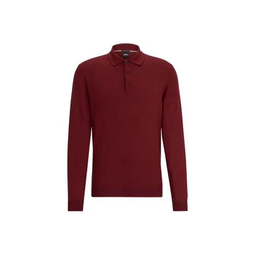 Hugo Boss Поло Мужское Темно-Красное