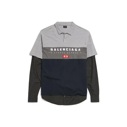 Balenciaga Мужская Поло Серого Цвета