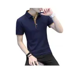 Темно-синий, синий и оранжевый воротник