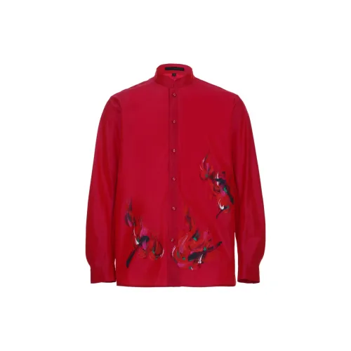 SHIATZY CHEN Red Men's Shirts SHIATZY CHEN Красный Мужские Рубашки