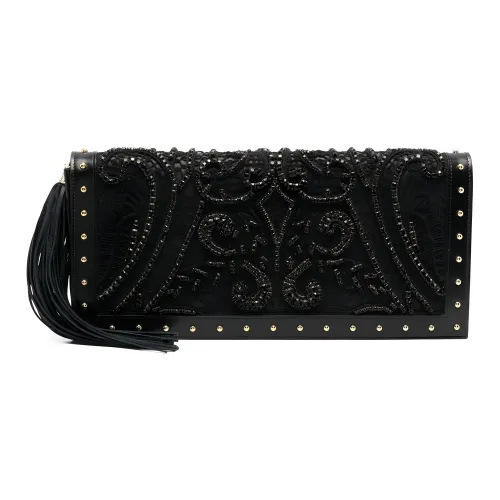 BALMAIN с телячьей кожей клатч стандартный женский черный