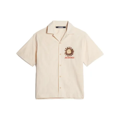 Jacquemus X Saks Co Бренд SS23 Бежевые Мужские Рубашки