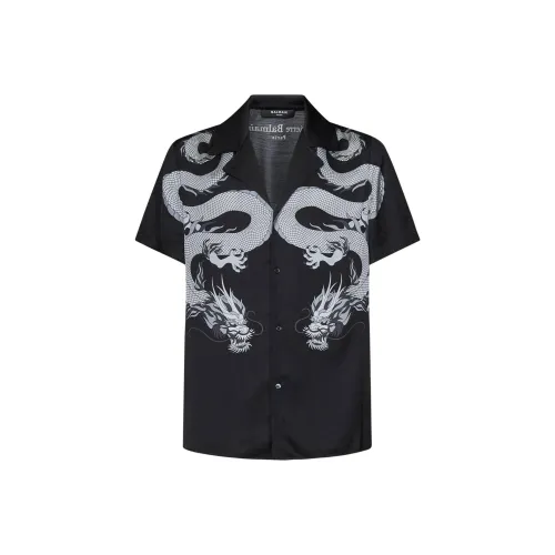 BALMAIN Мужские Черные Рубашки