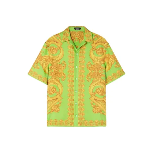 VERSACE Зеленые Мужские Рубашки