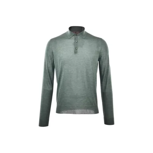 Corneliani Поло Мужское Светло-Зеленое