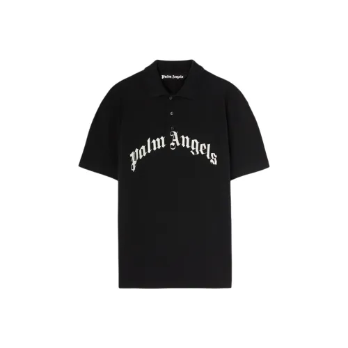 PALM ANGELS Мужская черная поло рубашка