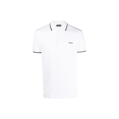 Zegna FW22 Поло Мужское Белое