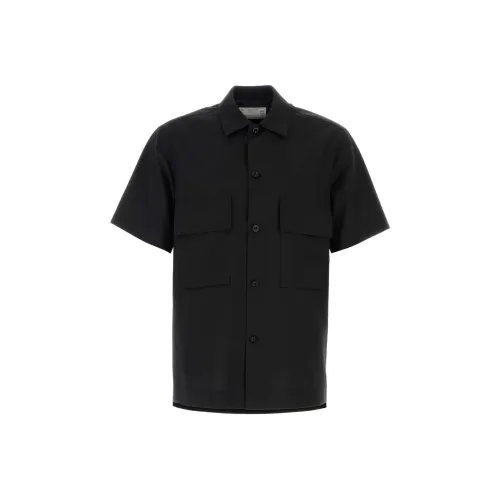 Sacai совместная линия Черные Мужские Рубашки