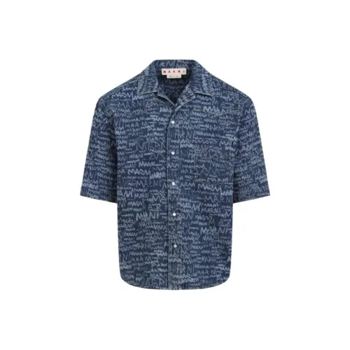 MARNI Синий Мужские Рубашки