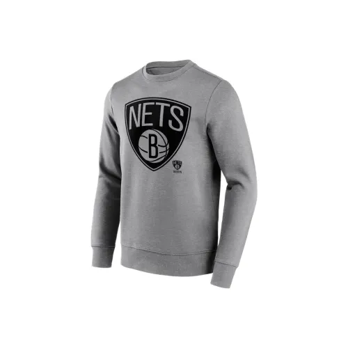 NBA Fanatics Brook Lin Basketball Team MONO Логотип CREW SWEATSHIRT Мужской Серый