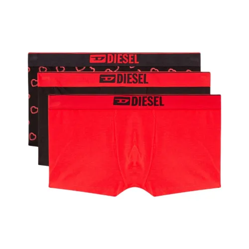 DIESEL 3 Pack Красный+Черный+С принтом Мужские боксер-шорты