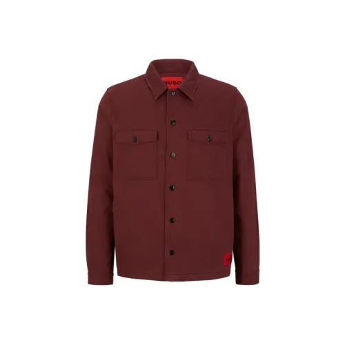 Hugo Boss Red Men's Shirts Hugo Boss Красные Мужские Рубашки