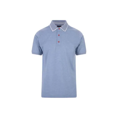 KITON Мужская поло рубашка синего цвета