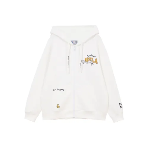 JACK JONES· X NBA Джек JONES NBA Co Бренд Толстовка Унисекс Молочно-белый