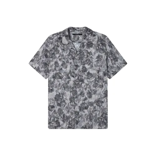 DAVID NAMAN Серый Черный Мужские Рубашки