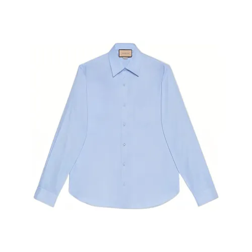 GUCCI FW22 Рубашка Мужская Светло-Синяя