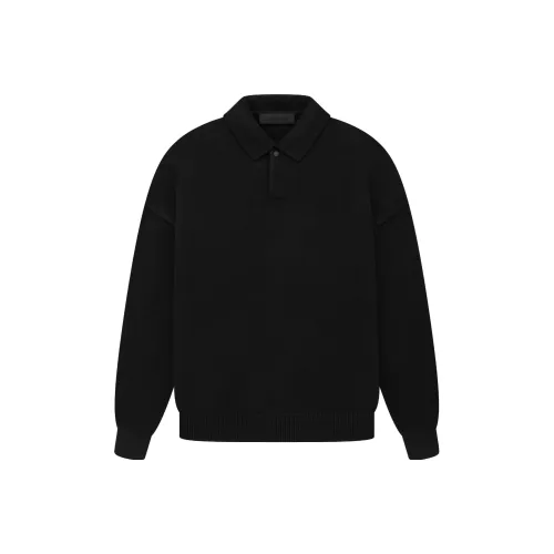 Fear of God ESSENTIALS The Black Collection серия Глубокий черный Мужская рубашка поло