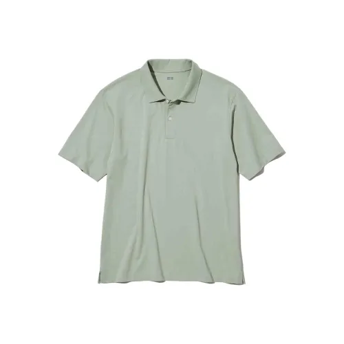 UNIQLO AIRism Mesh Series Поло Унисекс Изумрудно-зеленый