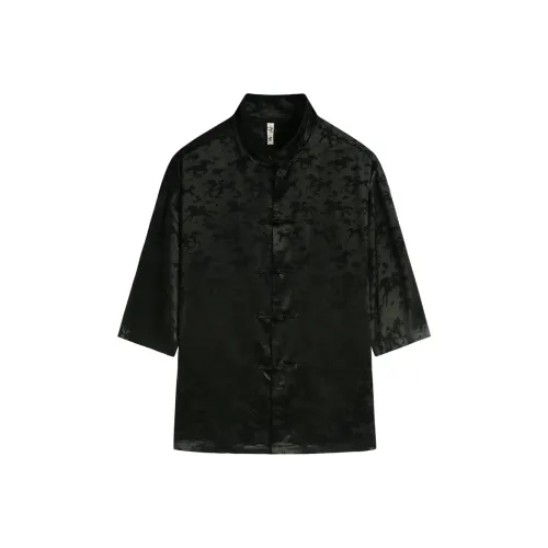 XUANSHENG Короткий рукав рубашка мужская черная