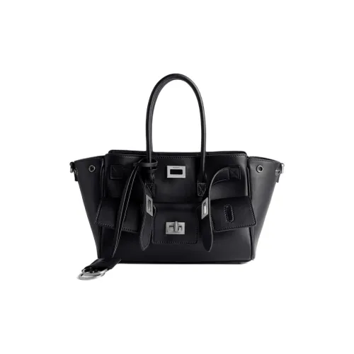 Balenciaga Bel Air Телячья кожа Тоут Сумка Сумка для покупок Сумка через плечо Сумка Мини Женская Черная