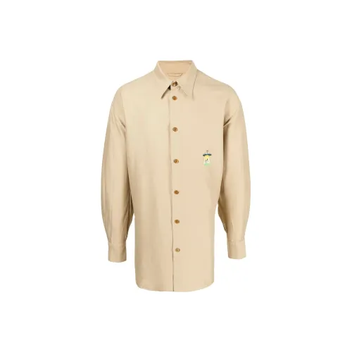 Doublet Светло-коричневый Мужская Рубашка