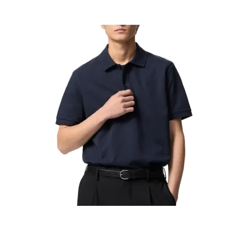 UNIQLO Поло Унисекс Темно-синий