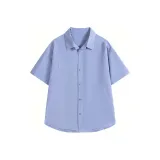 Глициния Фиолетовый Однотонный Короткий Рукав