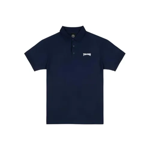 Thrasher FW24 Поло Унисекс Морской Синий