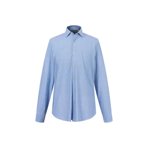 Corneliani Темно-синие мужские рубашки