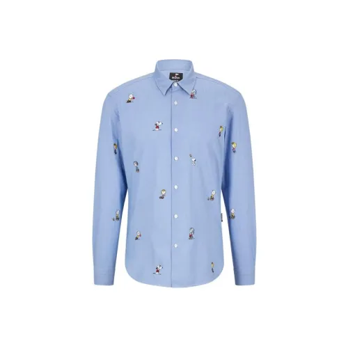 HUGO BOSS Светло-синяя унисекс рубашка