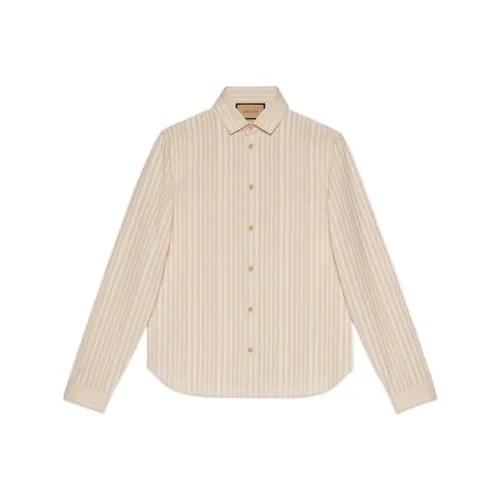 GUCCI Бежевые Мужские Рубашки