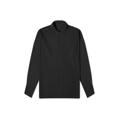 Homme Plissé Issey Miyake Polo Мужской Черный
