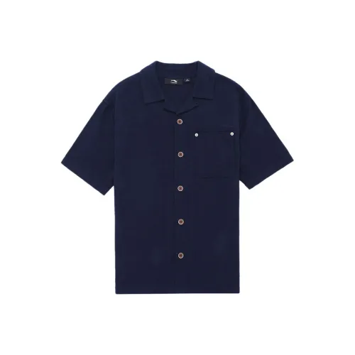 LI NING 1990 Classic Collection Рубашка Мужская Темно-Морской Синий