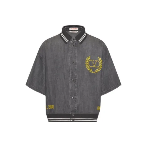 Valentino Surfaces Spring 2023 Men Черные Мужские Рубашки