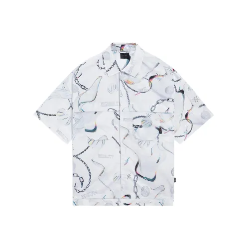 Подкладка Wade Collection Белая Серая Мужская Рубашка