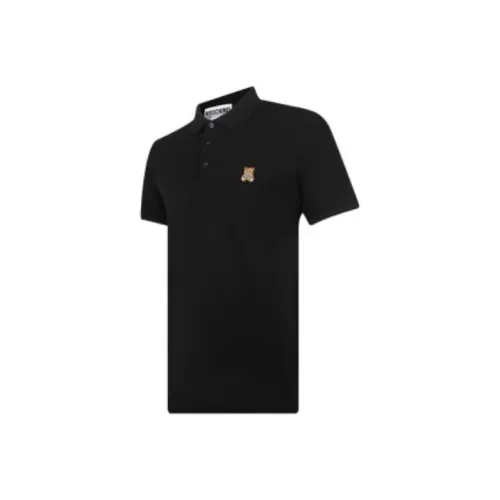 MOSCHINO Мужская поло рубашка черного цвета