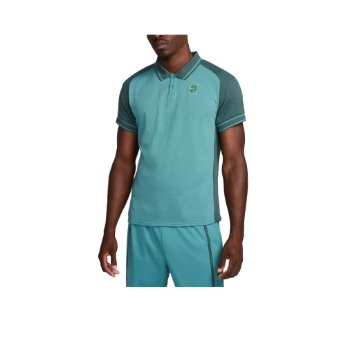 nike COURT HERITAGE Поло Мужское Минеральный Синий Зеленый