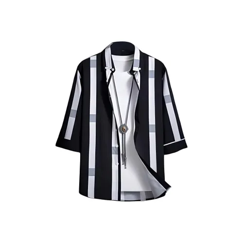 H YXIANG Черные Мужские Рубашки