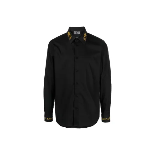 VERSACE JEANS COUTURE Мужские Черные Рубашки