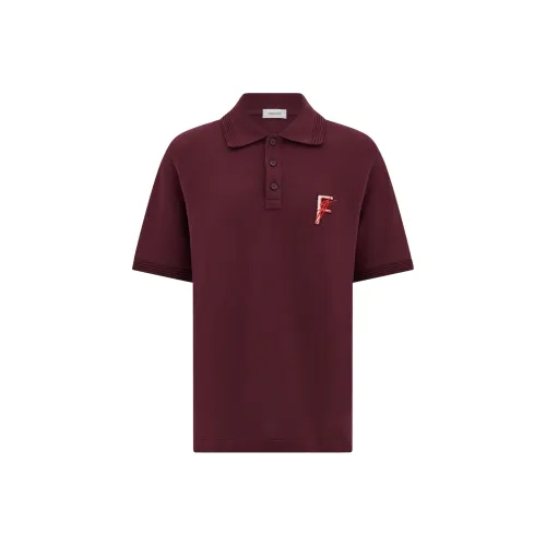 Ferragamo FW24 Поло Мужское Бордового цвета